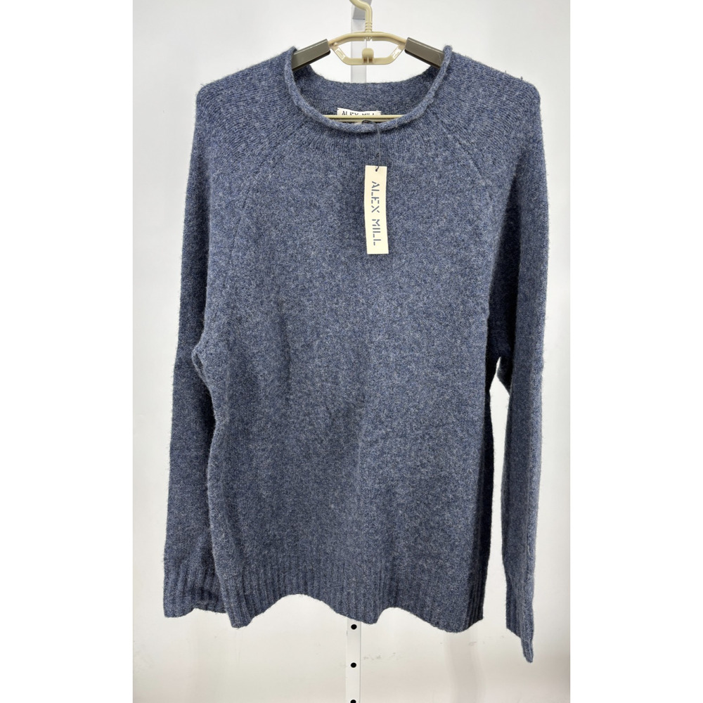 Alex Mill Alex Rollneck Sweater Mens M Heather Storm Raglan Sleeve Alpaca NWT